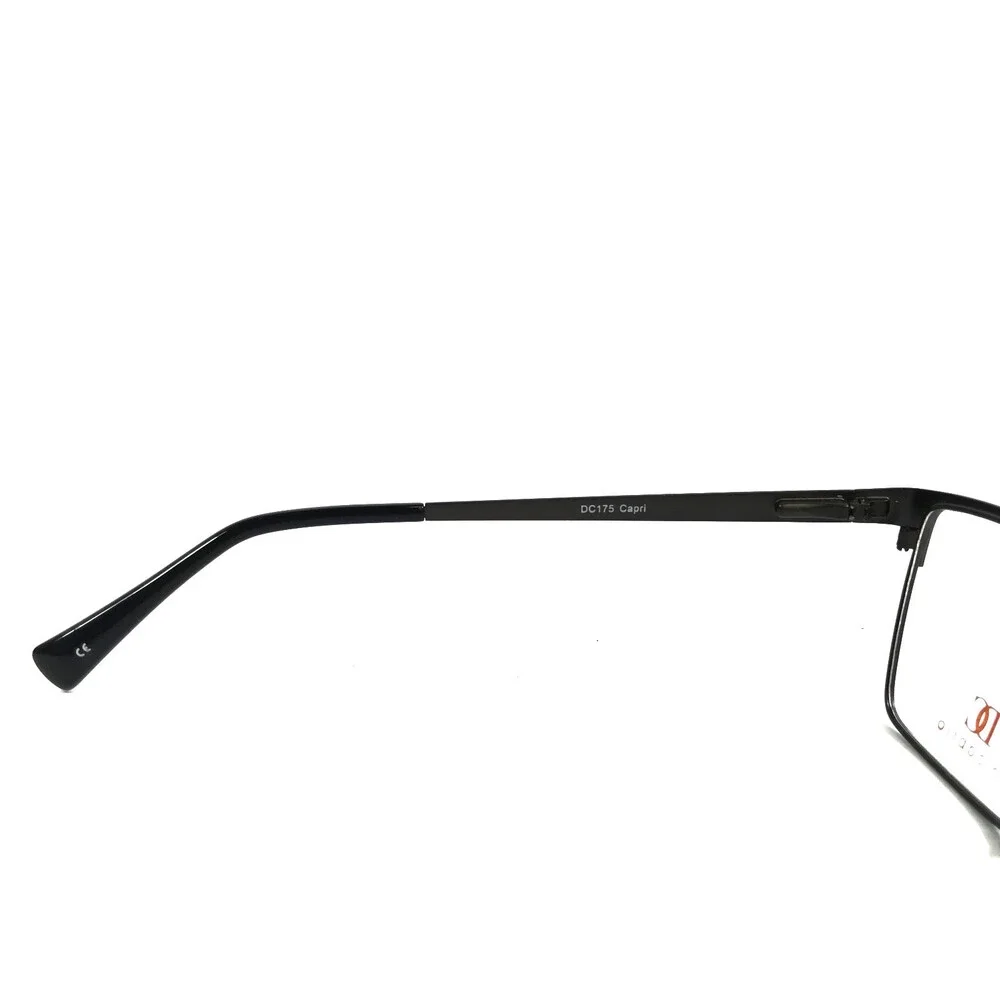 Dicaprio Eyeglasses Frames DC175 Gunmetal Rectangle Full Rim 53-17-140